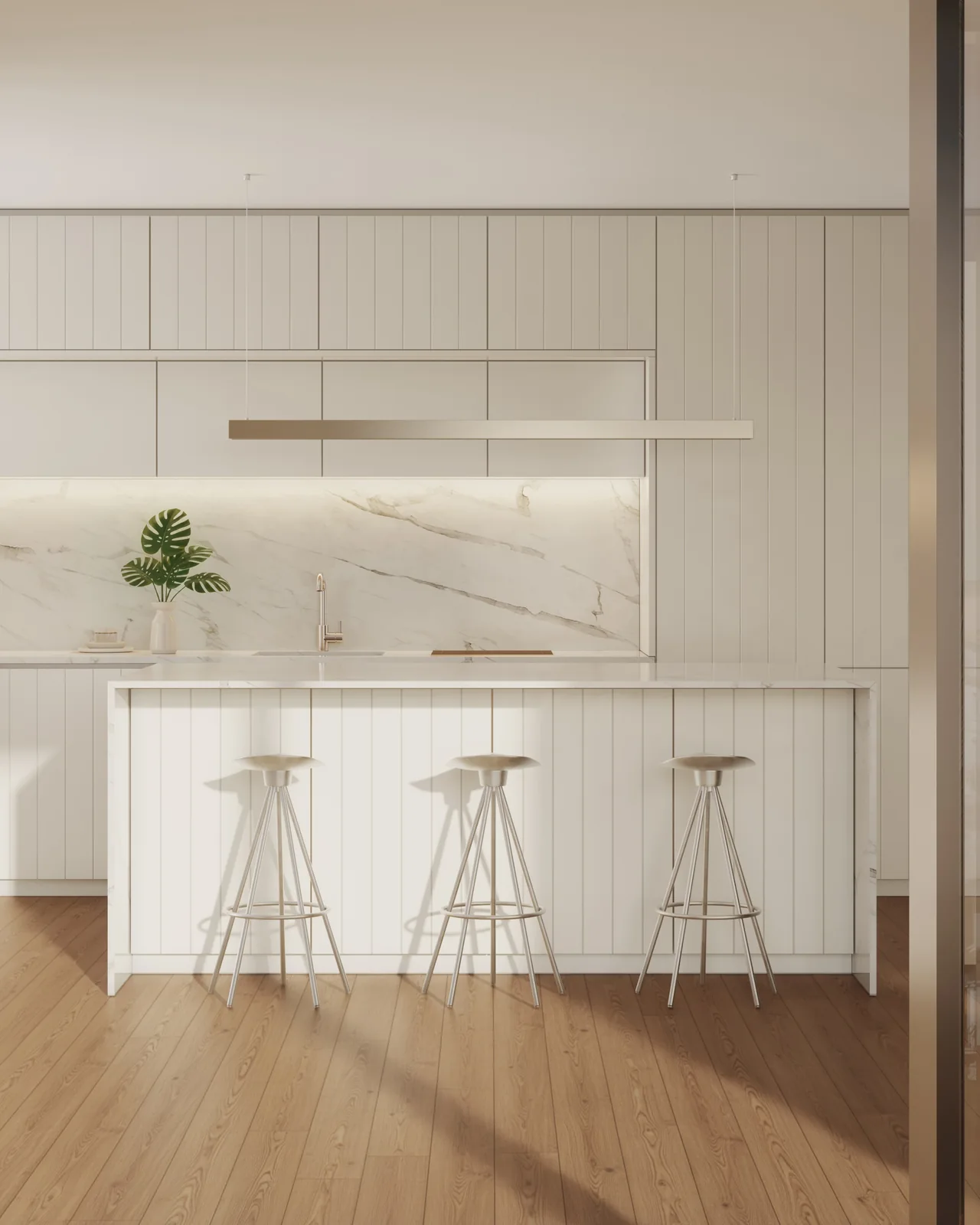 Cozinha de um apartamento no Carmim Porto